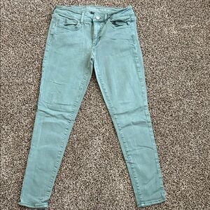 American Eagle Outfitters Women's Teal Skinny Jeans
